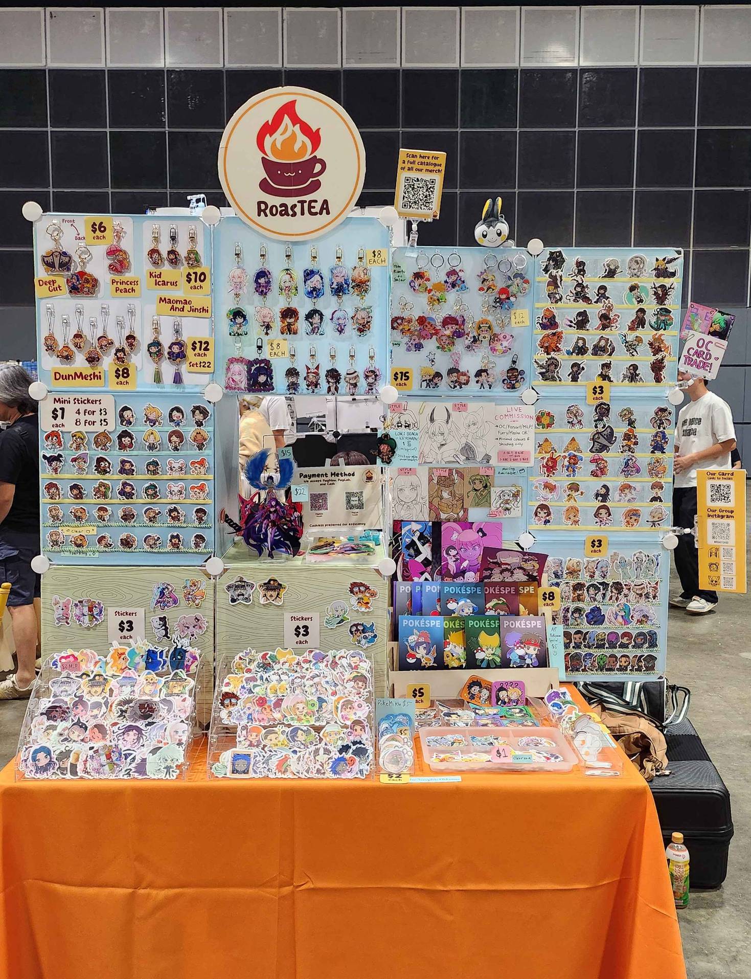 Photo of Roastea booth at Asia Comics Expo, Volume 4, on the 11th to 12th October 2025