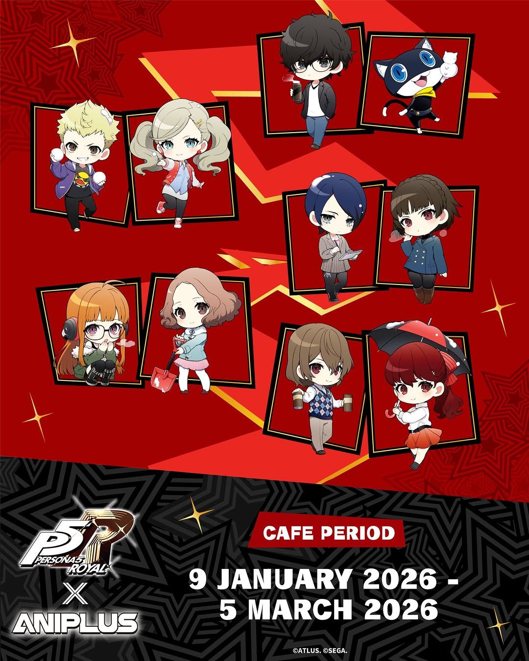 Aniplus Cafe x Persona 5 Royal Collab (Occuring Everyday Until 5th March)