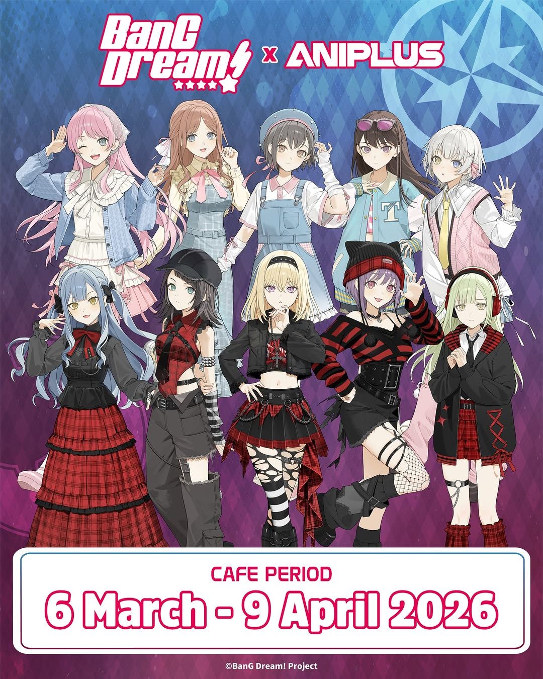 Aniplus Cafe x BanG Dream! MyGO!!!!! & Ave Mujica Collab (Runs Until 9 April Everyday!)