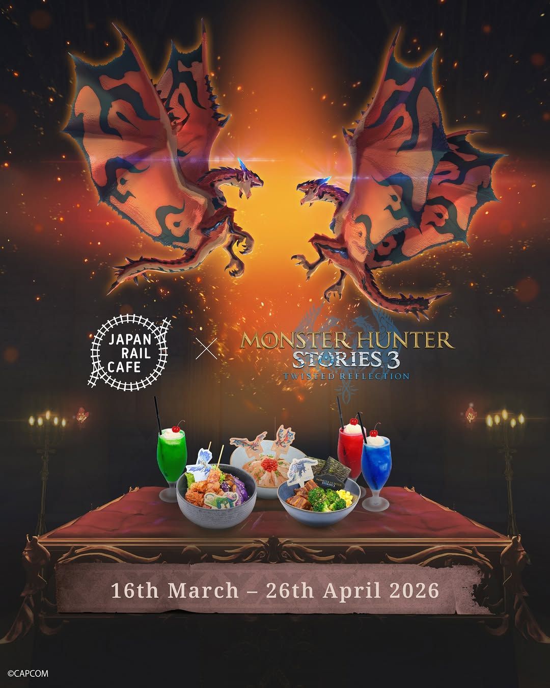 JAPAN RAIL CAFE x Monster Hunter Stories 3 (16 March - 26 April Everyday!)